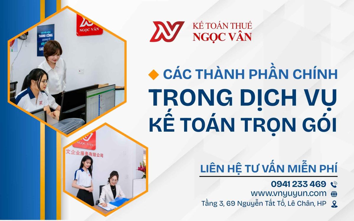 Các thành phần chính trong dịch vụ kế toán trọn gói