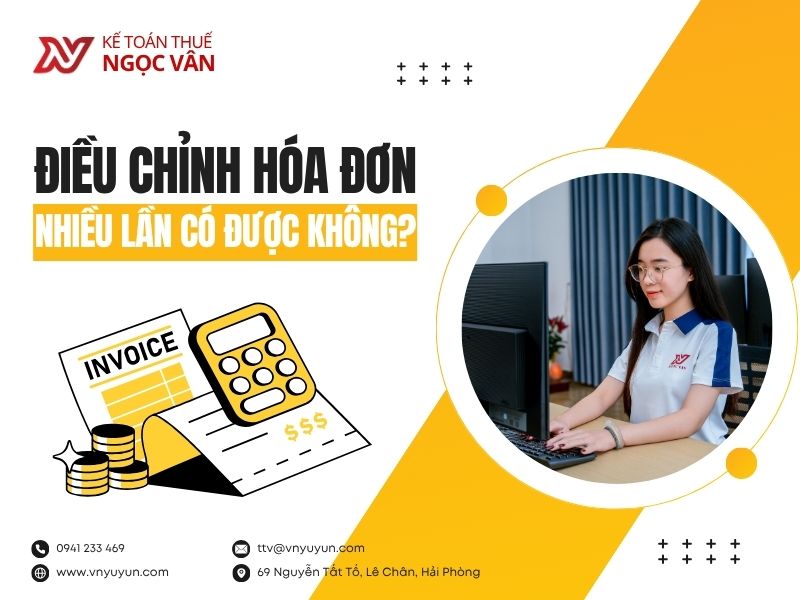điều chỉnh hóa đơn nhiều lần