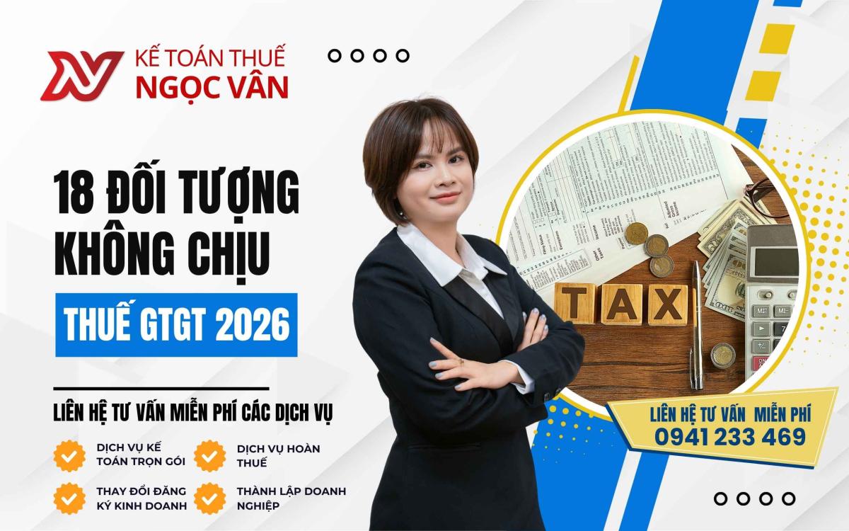 đối tượng không chịu thuế GTGT 2026