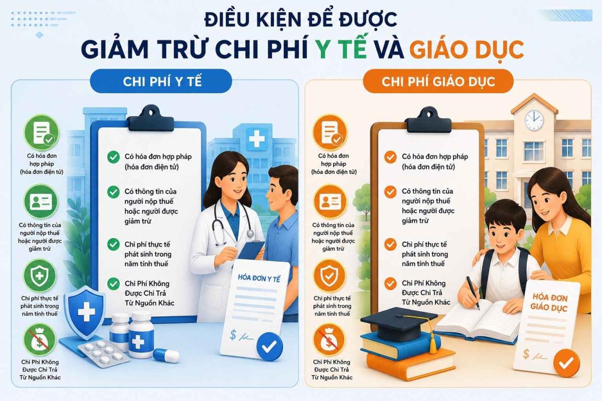 giảm trừ chi phí y tế & giáo dục