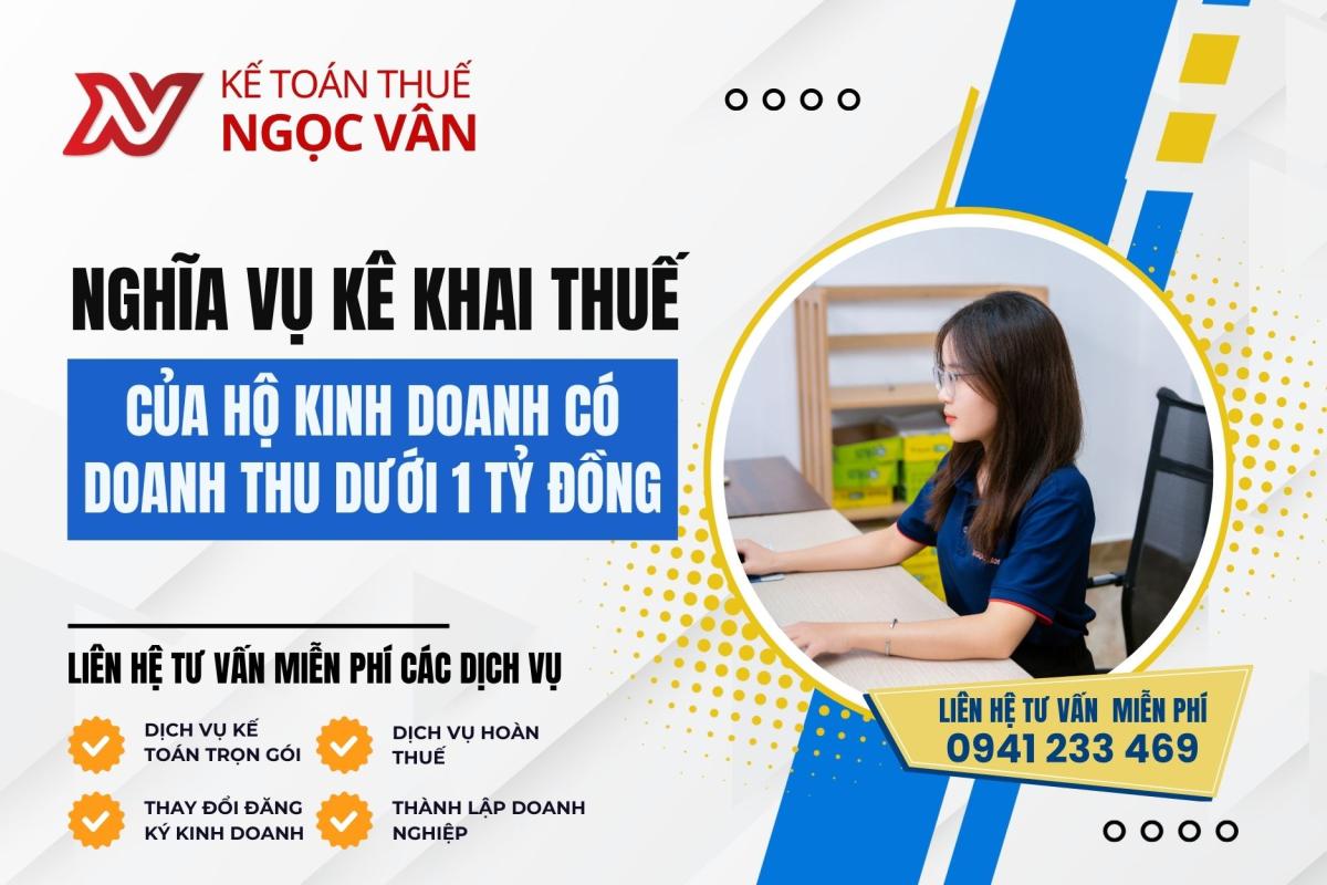 hộ kinh doanh có doanh thu dưới 1 tỷ đồng