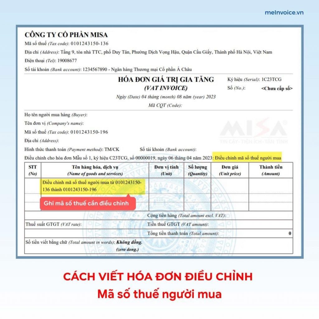 hóa đơn điều chỉnh kê khai vào kỳ nào