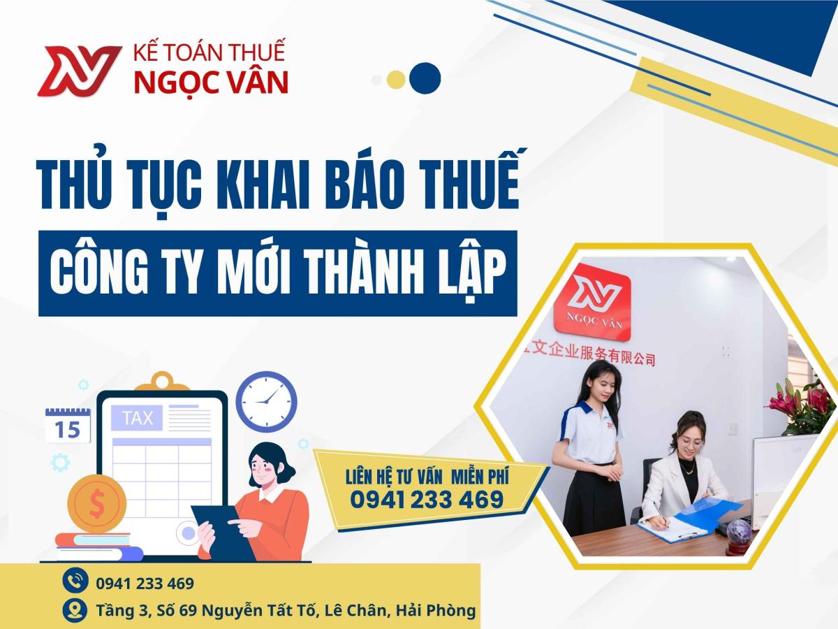 thủ tục khai báo thuế công ty mới thành lập