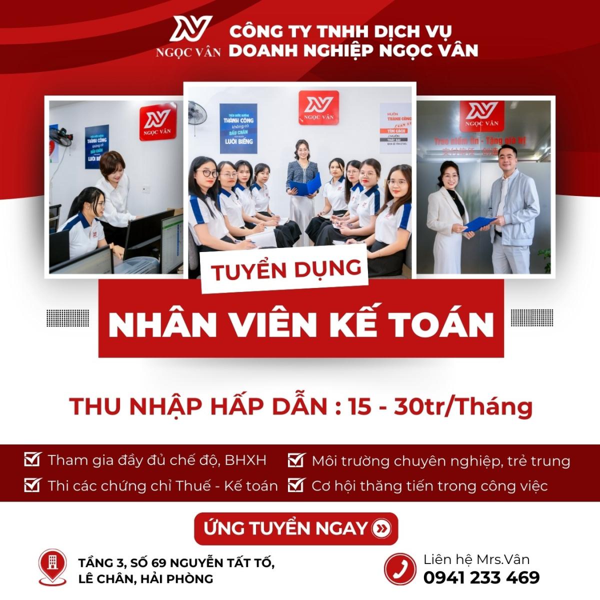 Tuyển dụng kế toán Hải Phòng